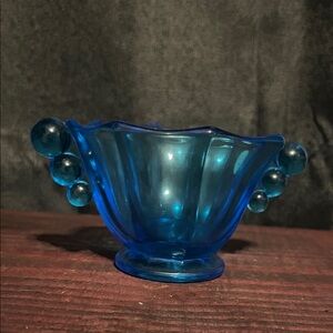 Blue Felton glass dish